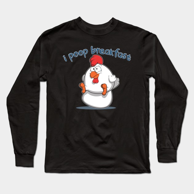 i poop breakfast Long Sleeve T-Shirt by CoySoup